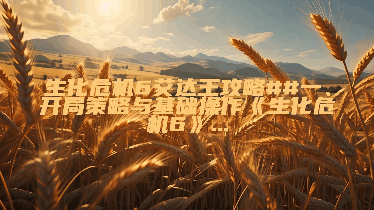 生化危机6艾达王攻略##一、开局策略与基础操作《生化危机6》...