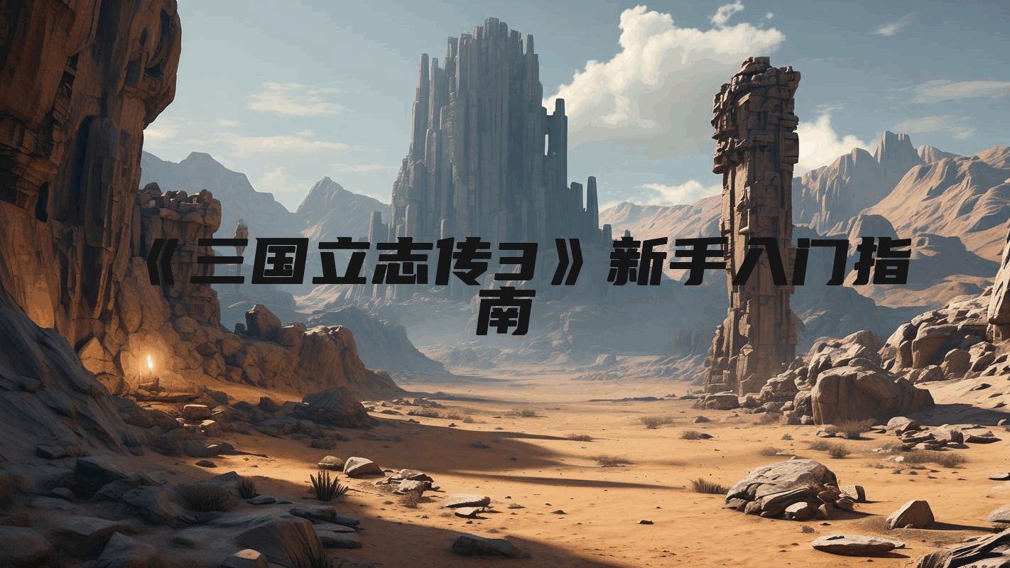 《三国立志传3》新手入门指南