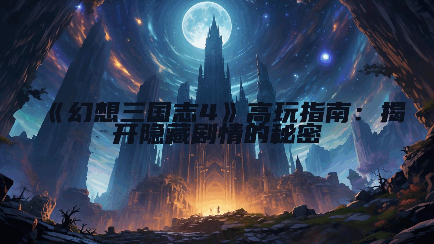《幻想三国志4》高玩指南：揭开隐藏剧情的秘密