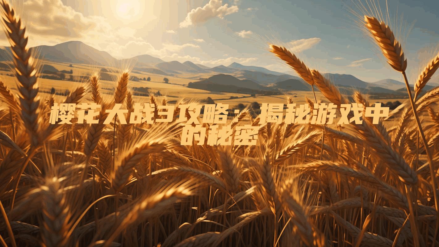 樱花大战3攻略：揭秘游戏中的秘密