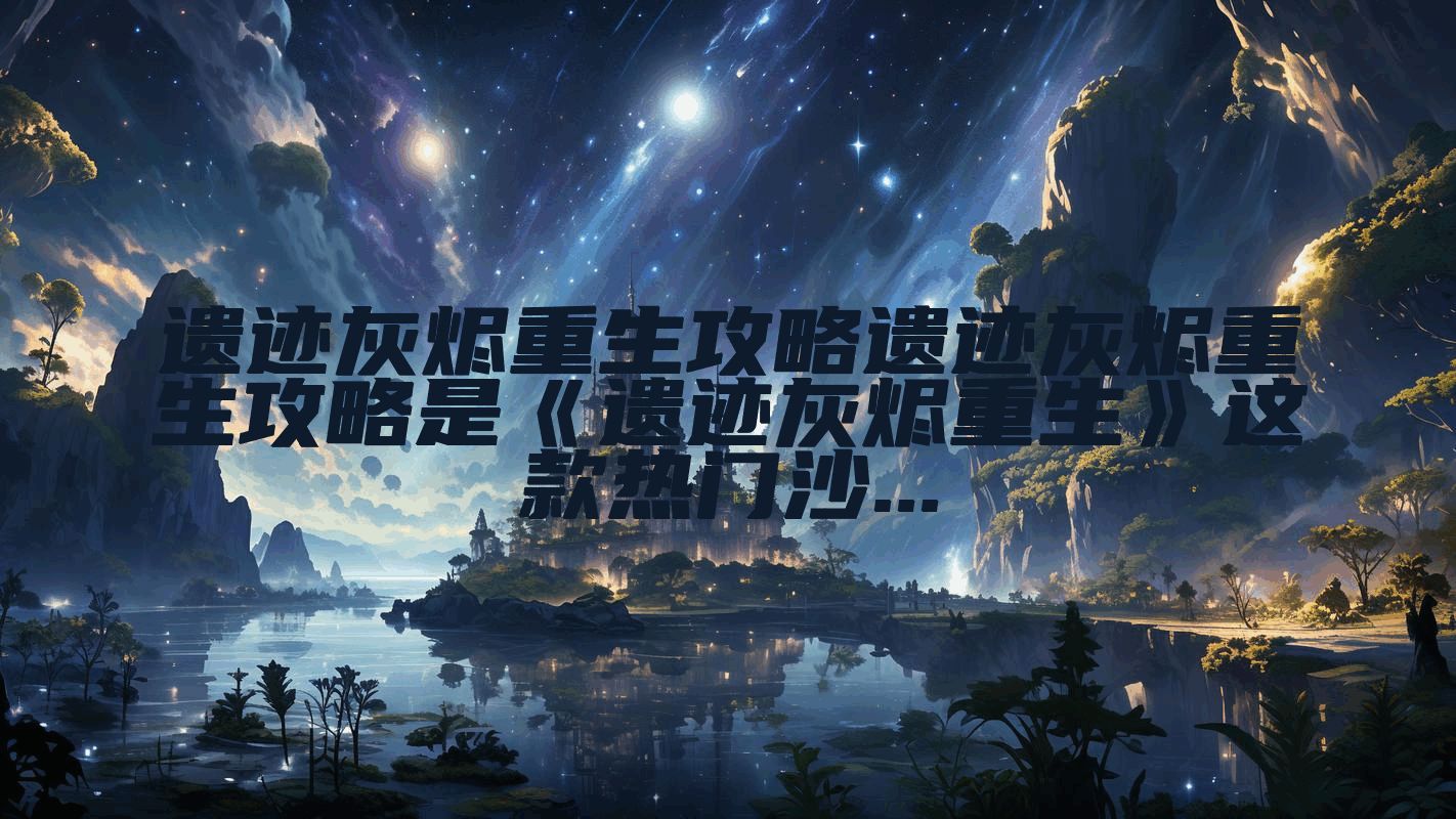 遗迹灰烬重生攻略遗迹灰烬重生攻略是《遗迹灰烬重生》这款热门沙...